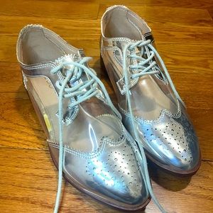 Aldo silver heels for women